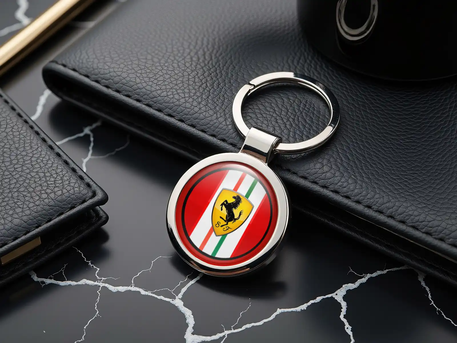 Ferrari Personalisiert Schlüsselanhänger Glänzend Edel